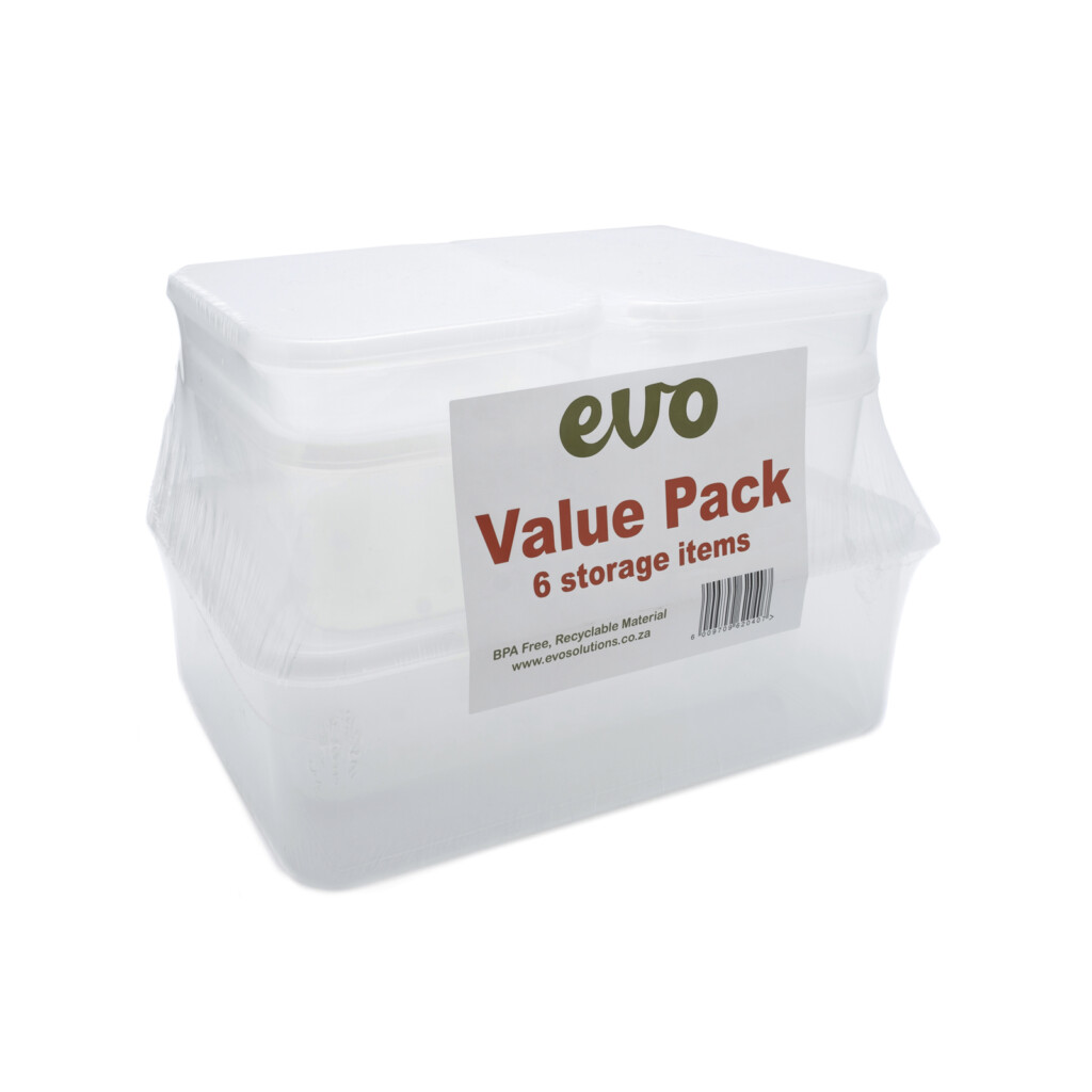 6 Piece Container Value Pack | EVO Lifestyle Solutions